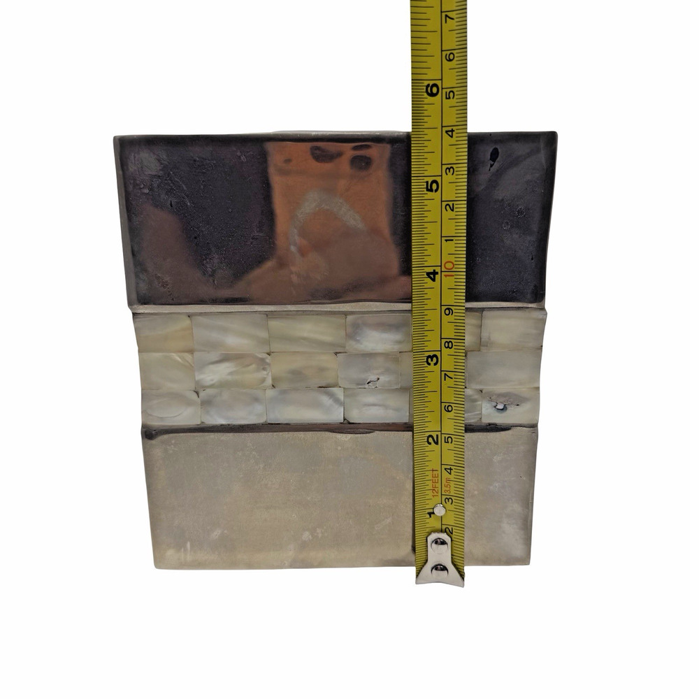 Vintage Paradigm Exclusives India Stainless Steel Shell Inlay Tissue Holder - Picture 11 of 13